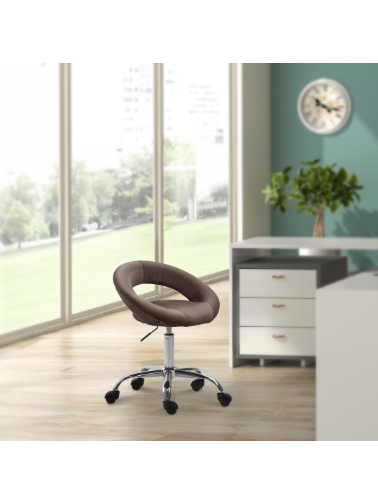 Werkkruk Olinda fluweel, bruin Werkkruk Olinda fluweel, bruin