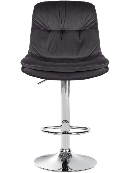 Barkruk Laurier Fluweel Chroom, zwart