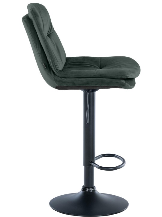 Barkruk Laurel fluweel, donkergroen