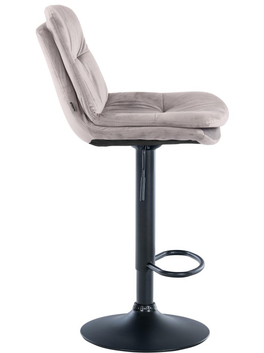 Barkruk Laurel fluweel, grijs