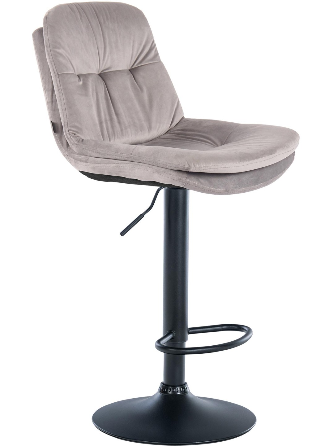 Barkruk Laurel fluweel, grijs