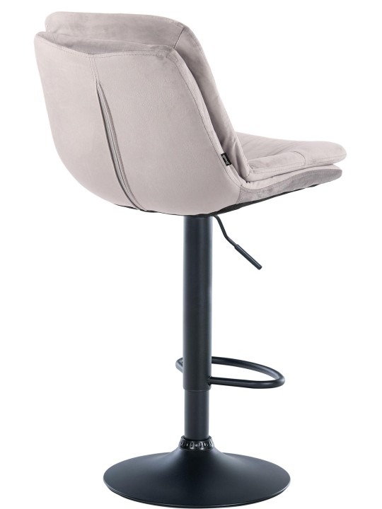 Barkruk Laurel fluweel, grijs