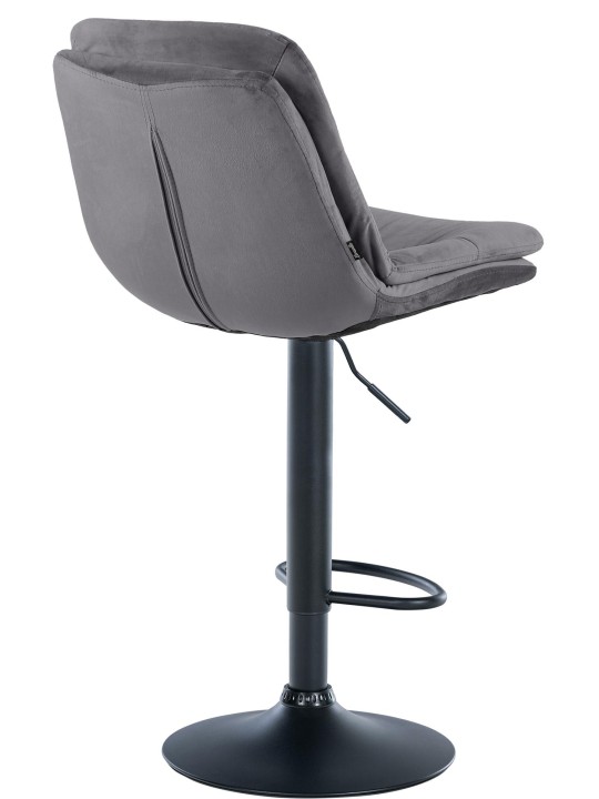 Barkruk Laurel fluweel, donkergrijs