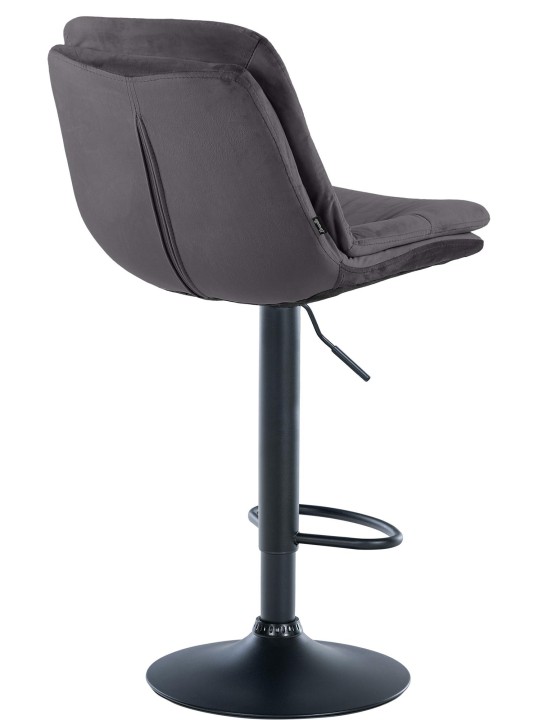 Barkruk Laurel fluweel, zwart