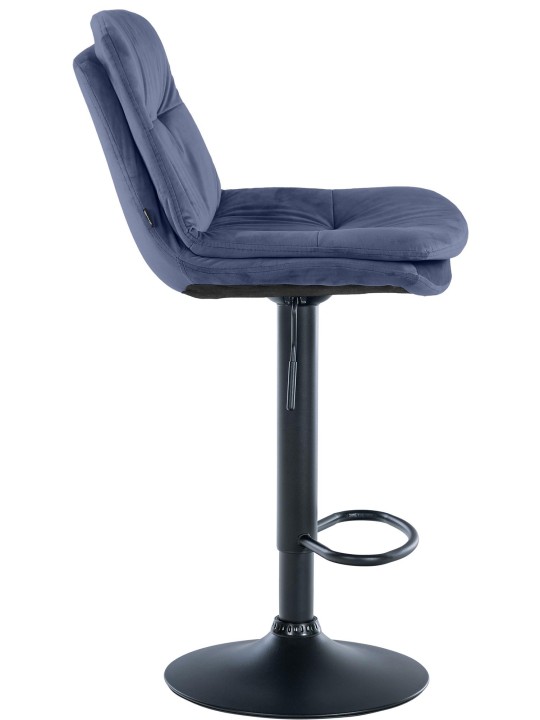 Barkruk Laurel fluweel, blauw