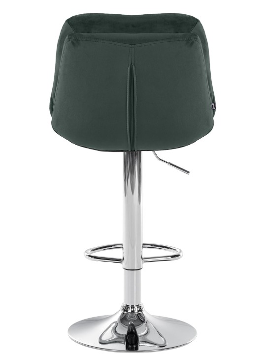 Barkruk Laurier Fluweel Chroom, donkergroen