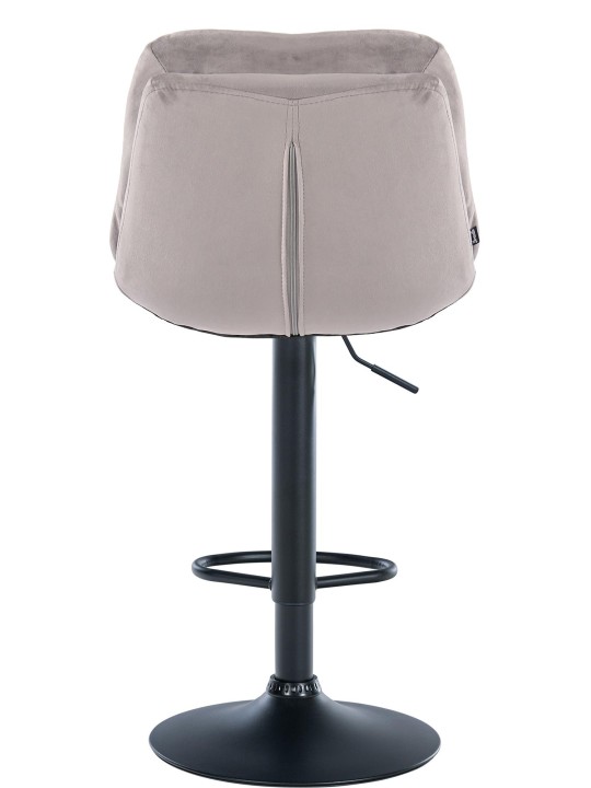 Barkruk Laurel fluweel, grijs