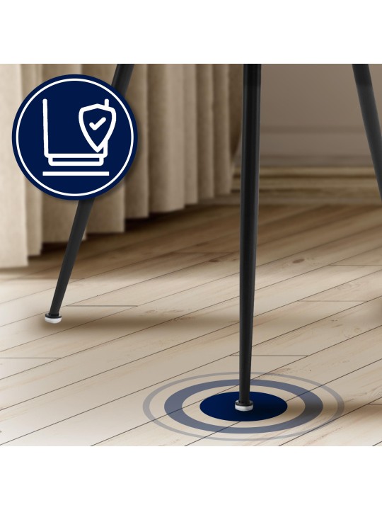 Jaysie fluwelen eetkamerstoel, bruin