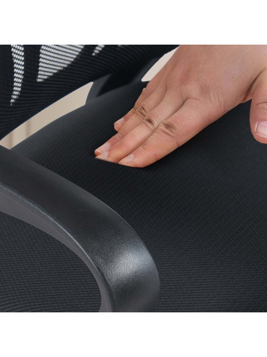 Bezoekersstoel Eureka, zwart