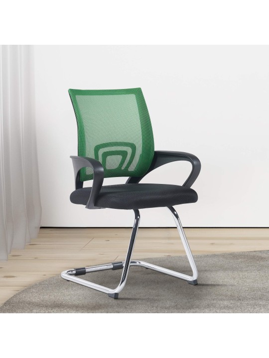 Set van 2 bezoekersstoelen Eureka, groen Set van 2 bezoekersstoelen Eureka, groen