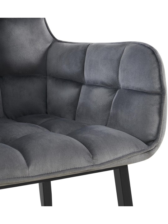 Stoel Tirana fluweel, donkergrijs Stoel Tirana fluweel, donkergrijs