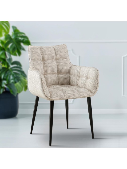 Stoel Tirana stof, ivoor