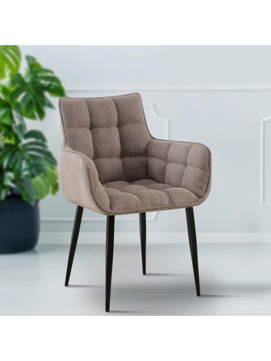 Stoel Tirana stof, terrabruin