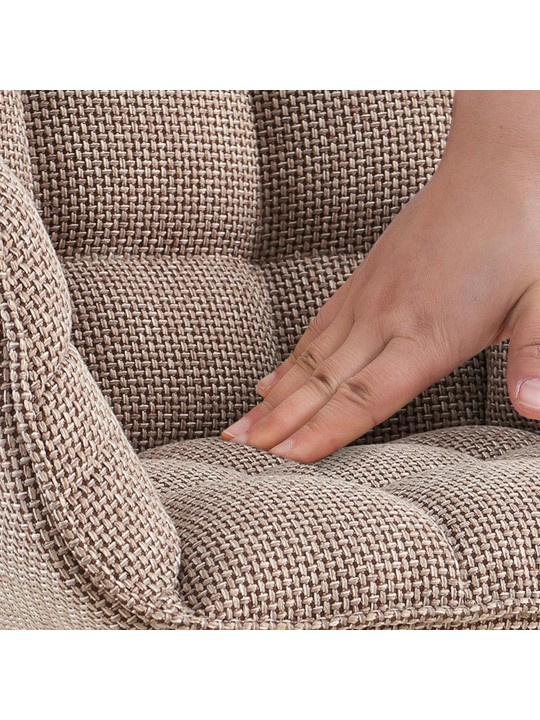 Stoel Tirana stof, terrabruin