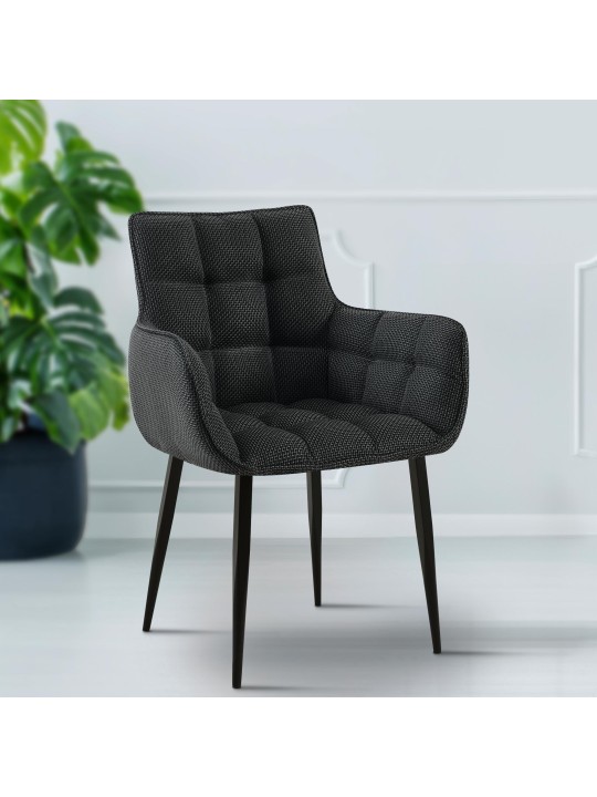 Stoel Tirana stof, titaniumgrijs