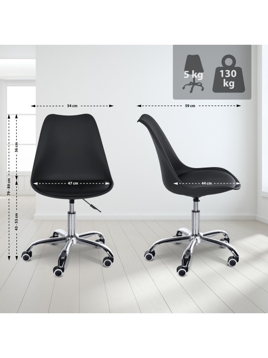 Werkkruk Laflin, zwart