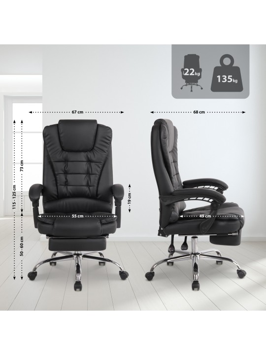 Bureaustoel Zuurstof kunstleer, zwart Bureaustoel Zuurstof kunstleer, zwart