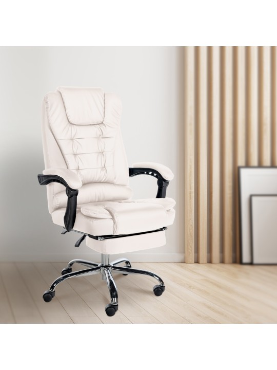 Bureaustoel Oxygen kunstleer, wit