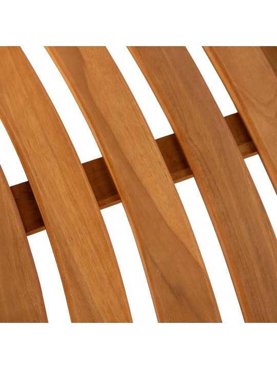 Boombank Heren 250 cm halfrond ZONDER rugleuning, teak