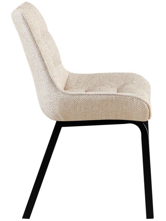 Stoel Saranda stof, ivoor