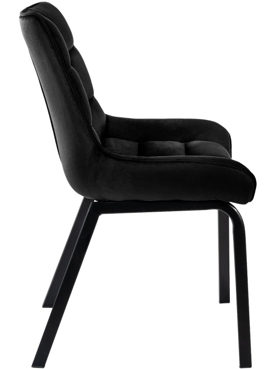 Stoel Saranda fluweel, zwart