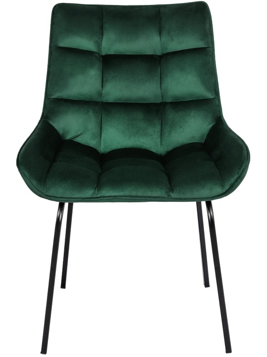 Stoel Saranda fluweel, groen