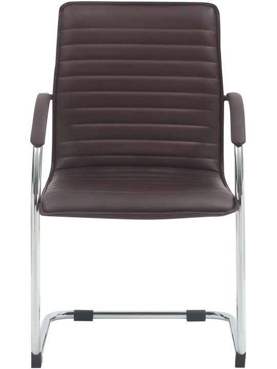 Set van 2 bezoekersstoelen Tira kunstleer, bruin Set van 2 bezoekersstoelen Tira kunstleer, bruin