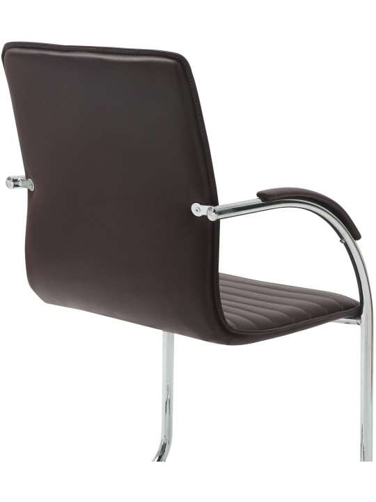 Set van 2 bezoekersstoelen Tira kunstleer, bruin Set van 2 bezoekersstoelen Tira kunstleer, bruin