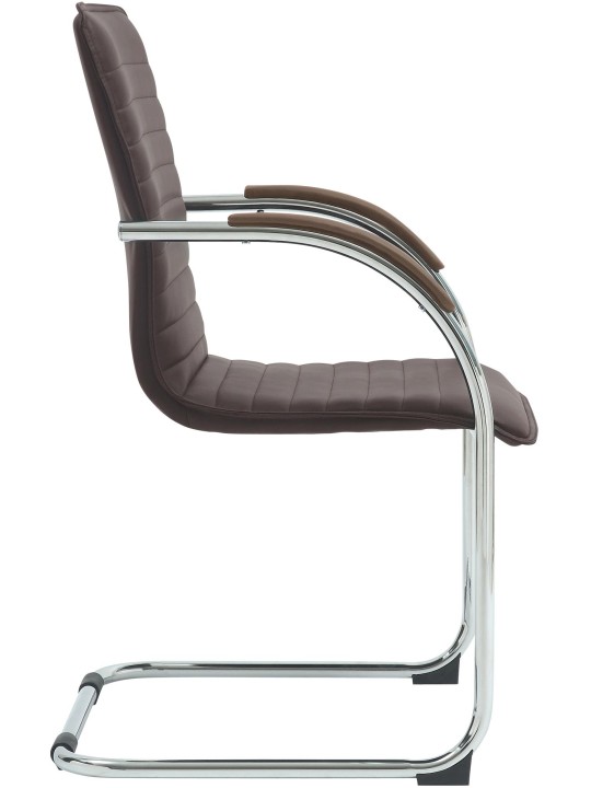 Set van 2 bezoekersstoelen Tira kunstleer, bruin Set van 2 bezoekersstoelen Tira kunstleer, bruin