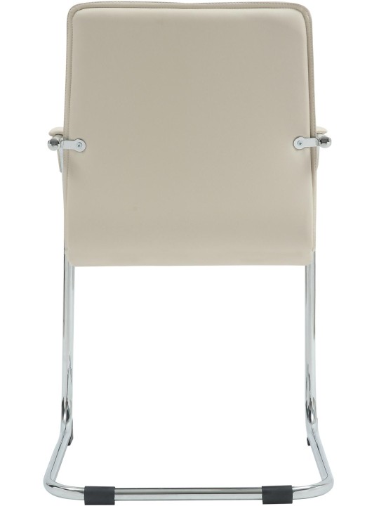 Set van 2 bezoekersstoelen Tira kunstleer, crème