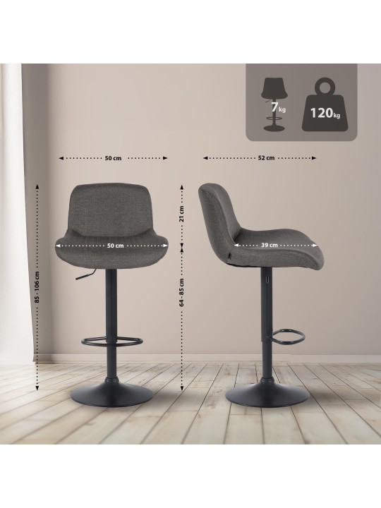 Barkruk Solon stof, donkergrijs Barkruk Solon stof, donkergrijs