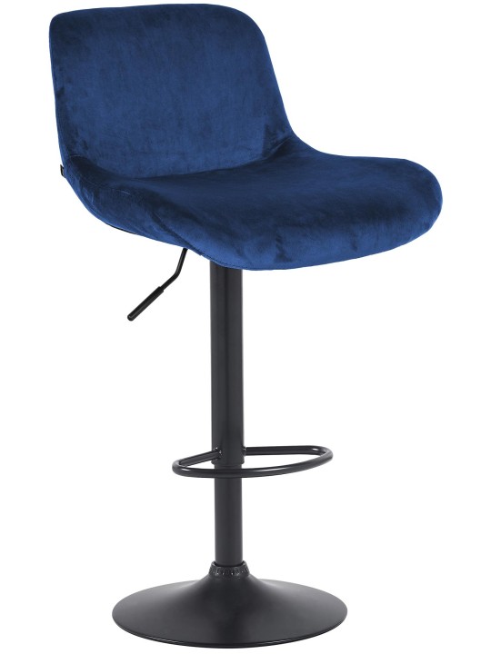 Barkruk Solon fluweel, blauw