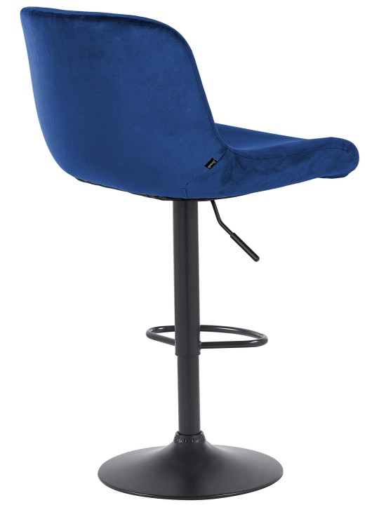Barkruk Solon fluweel, blauw