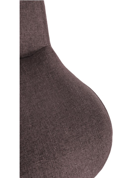 Barkruk Solon chroom stof, donkerbruin