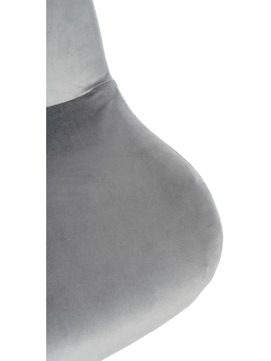 Barkruk Solon chroom fluweel, grijs