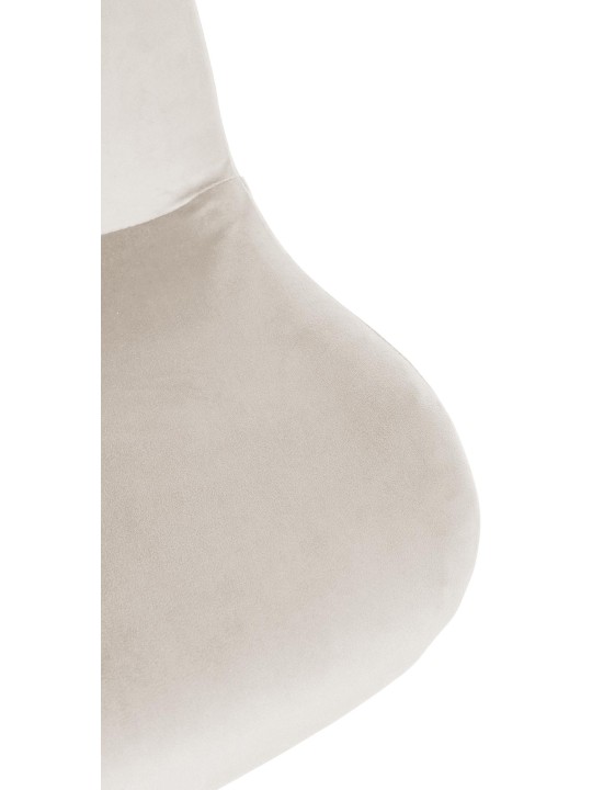 Barkruk Solon chroom fluweel, crème