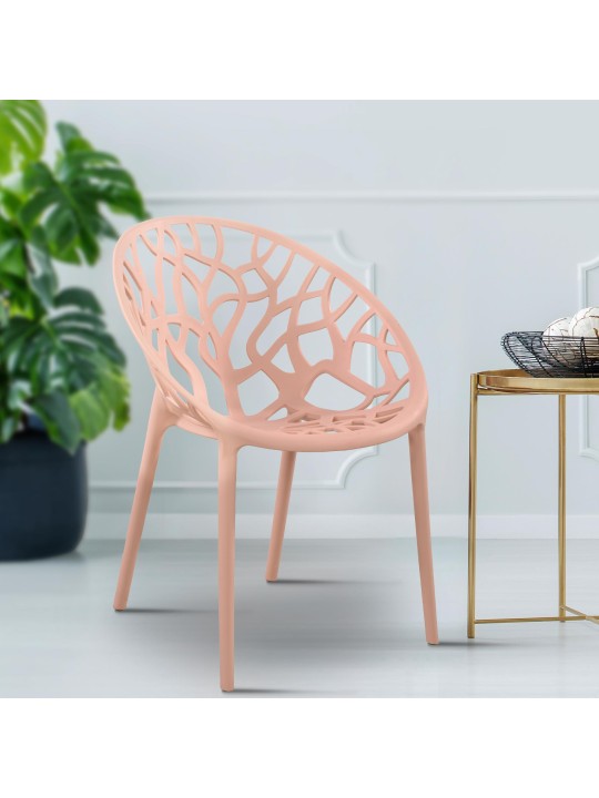 Set van 4 stoelen Hope, roze