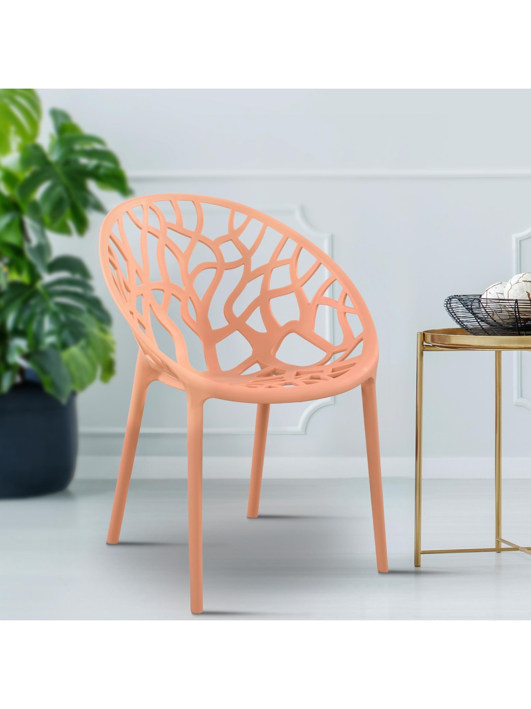 Set van 4 stoelen Hope, perzik