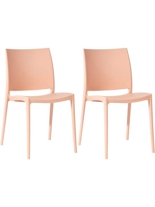 Set van 2 stoelen Meton, perzik