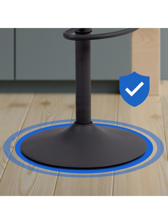 Set van 2 barkrukken Aveiro kunstleer, zwart