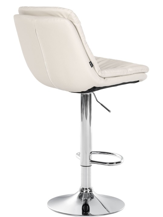 Barkruk Laurel kunstleer chroom, wit Barkruk Laurel kunstleer chroom, wit