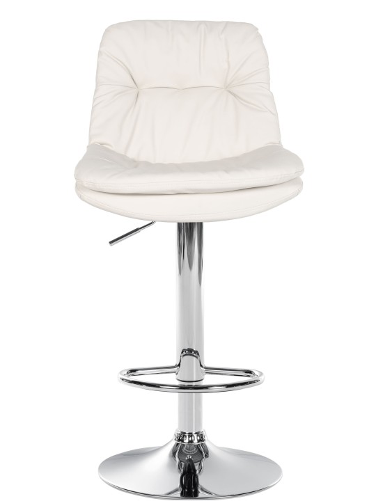Barkruk Laurel kunstleer chroom, wit Barkruk Laurel kunstleer chroom, wit