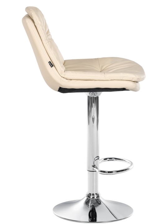 Barkruk Laurel kunstleer chroom, crème Barkruk Laurel kunstleer chroom, crème