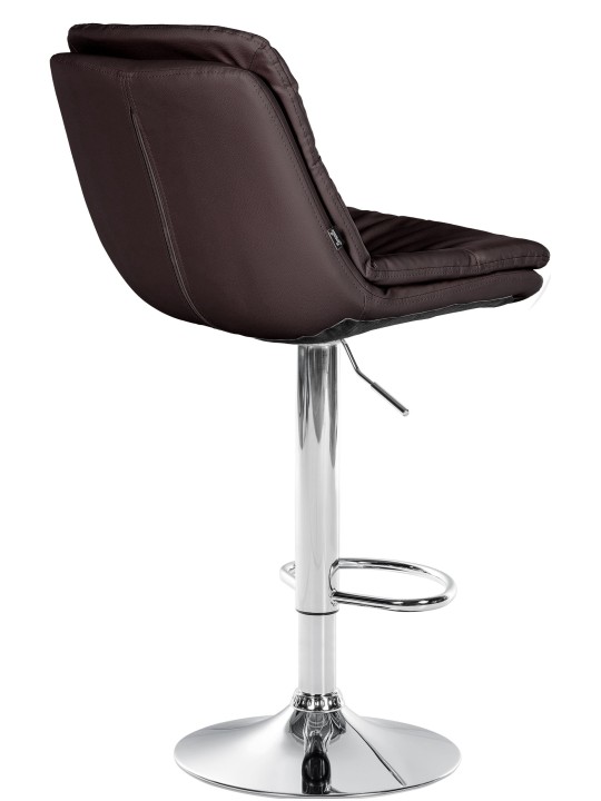 Barkruk Laurel kunstleer chroom, bruin