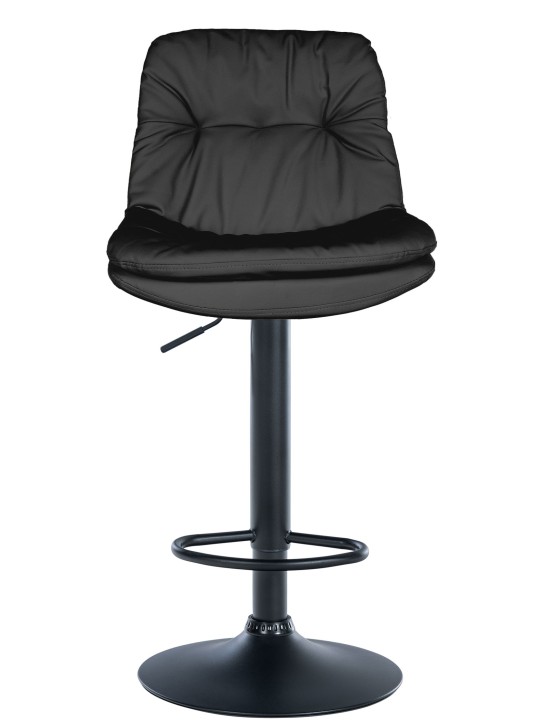 Barkruk Laurel kunstleer, zwart