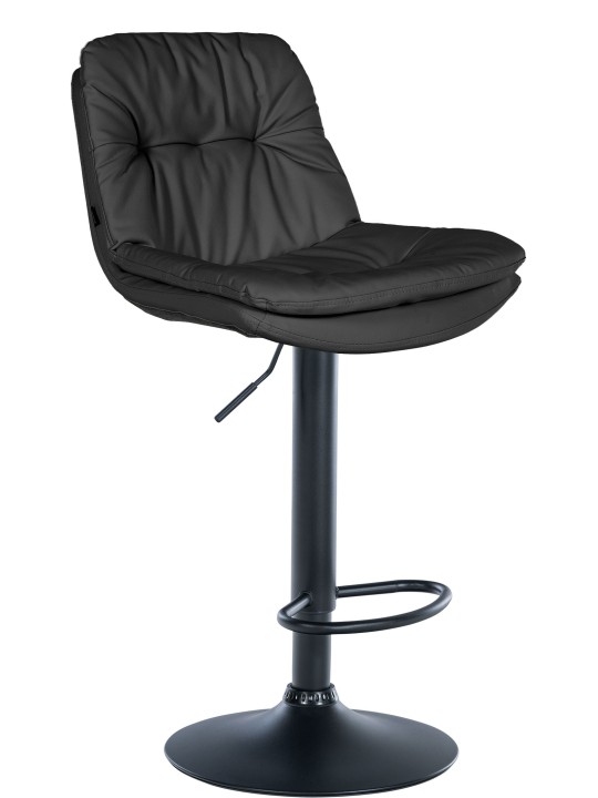 Barkruk Laurel kunstleer, zwart