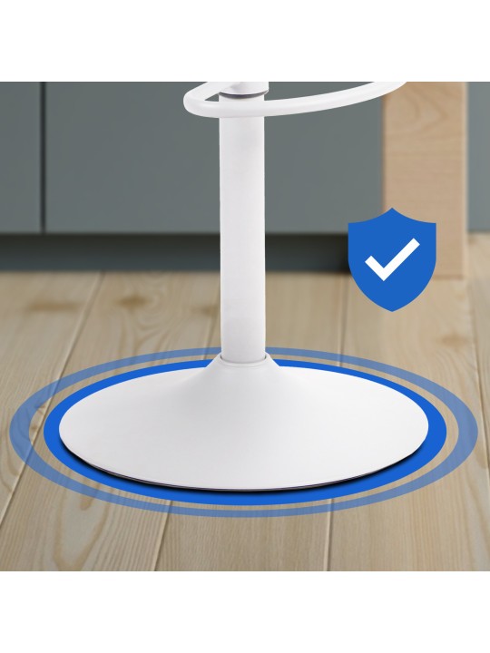 Set van 4 barkrukken Aveiro kunstleer, wit