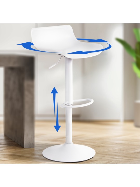 Set van 2 barkrukken Aveiro, wit Set van 2 barkrukken Aveiro, wit