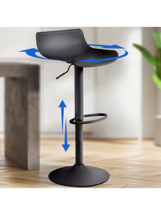 Set van 2 barkrukken Aveiro, zwart Set van 2 barkrukken Aveiro, zwart