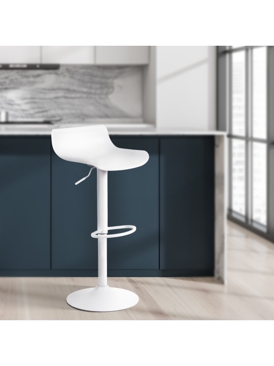 Set van 2 barkrukken Aveiro, wit Set van 2 barkrukken Aveiro, wit